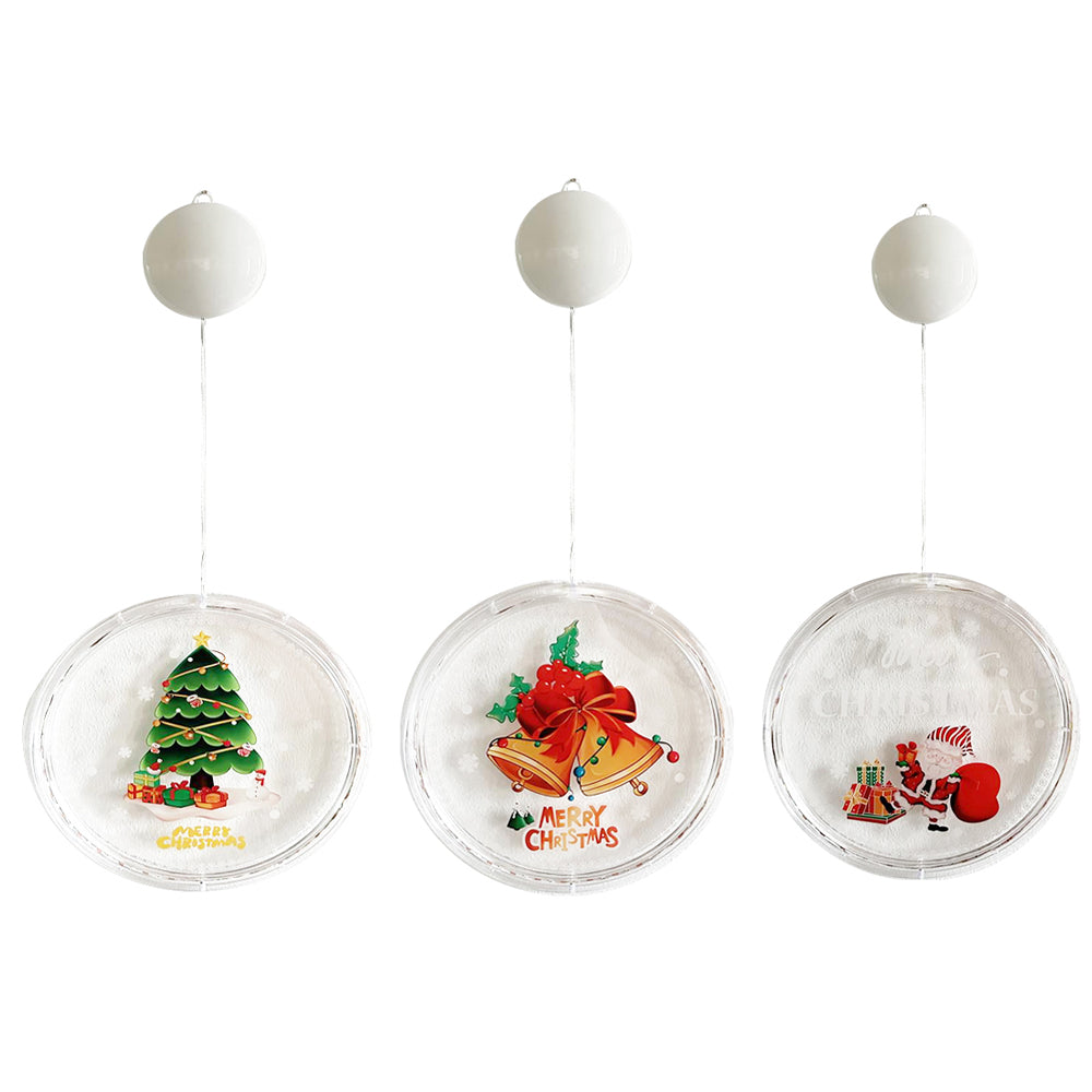3Pcs Christmas LED Window Home Hanging Lamps-Style 1
