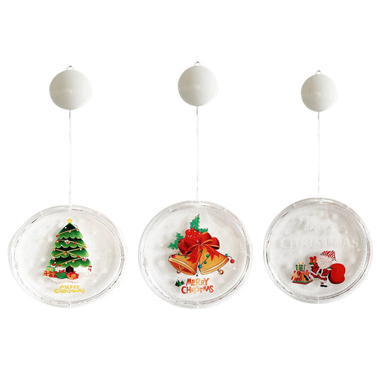 3Pcs Christmas LED Window Home Hanging Lamps-Style 1