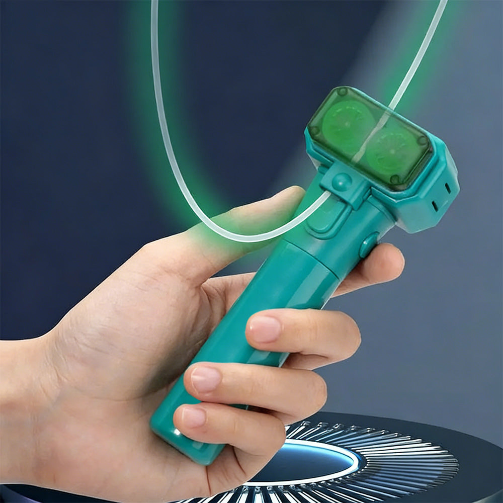 Handheld Double Wheel Rope Launcher Glow In the Dark Lasso Loop Fidget Toy
