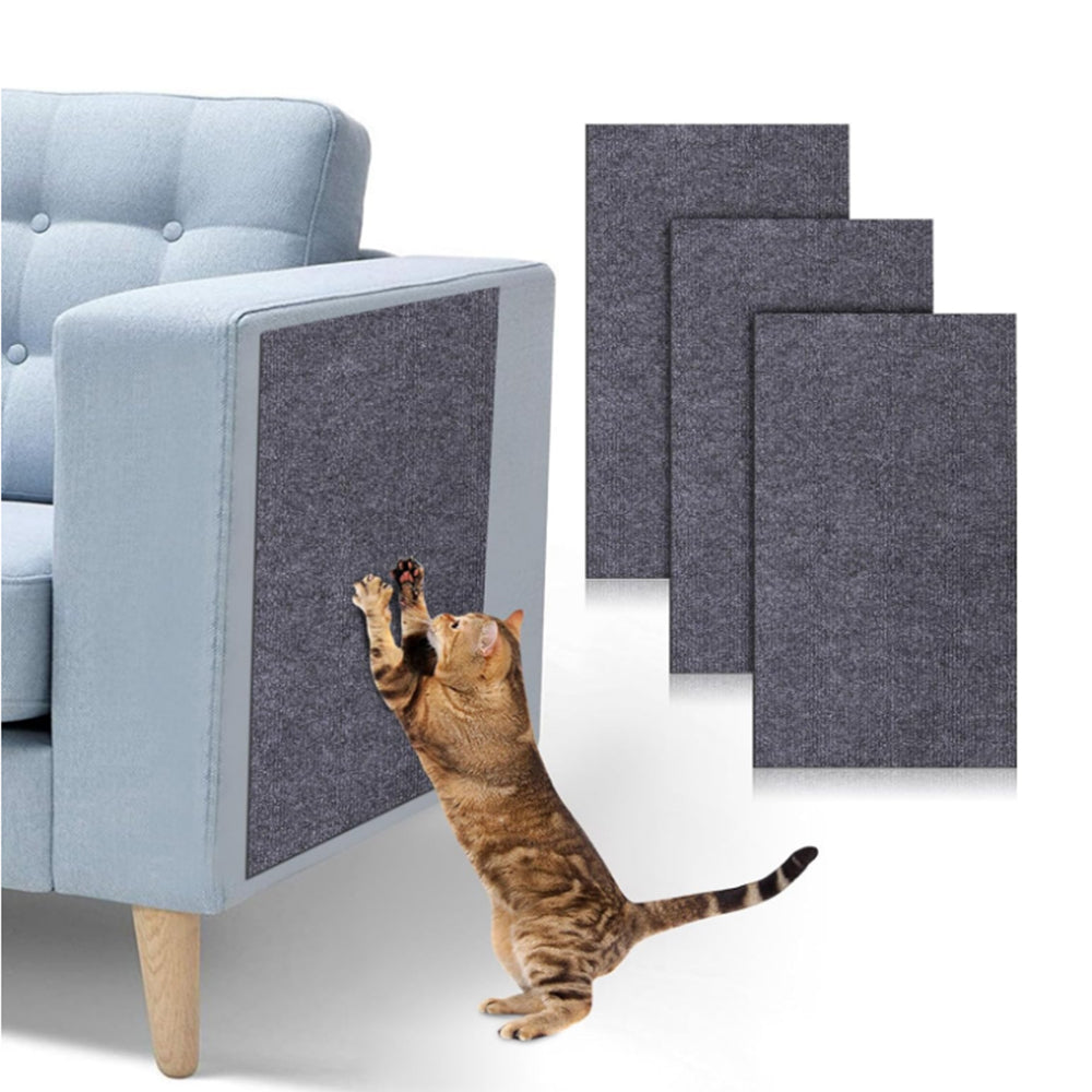 2Pcs Self-Adhesive Cat Scratching Mat Couch Protector