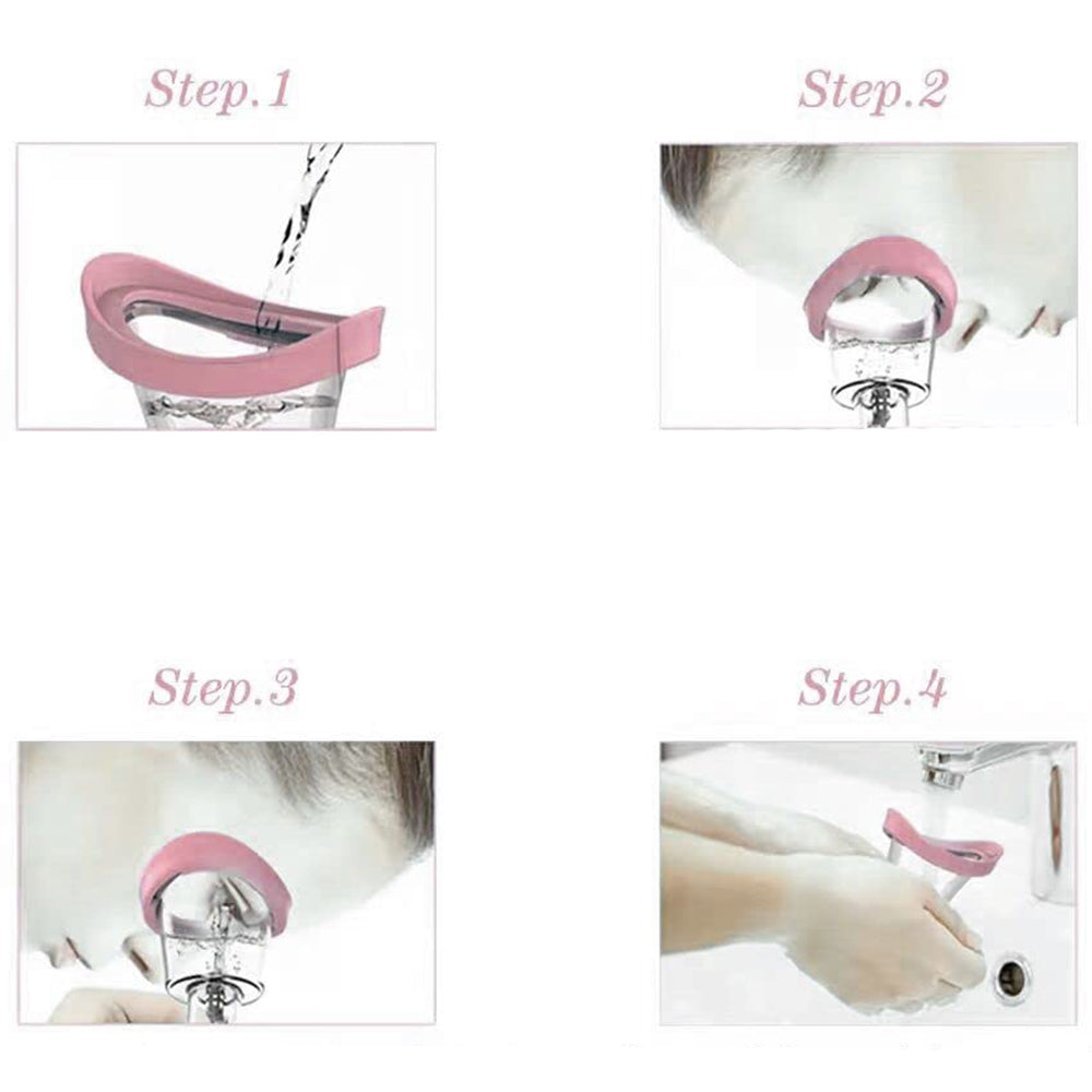 Manual Air Pressure Eye Cleaning Cup Clear Silicone Eye Cup