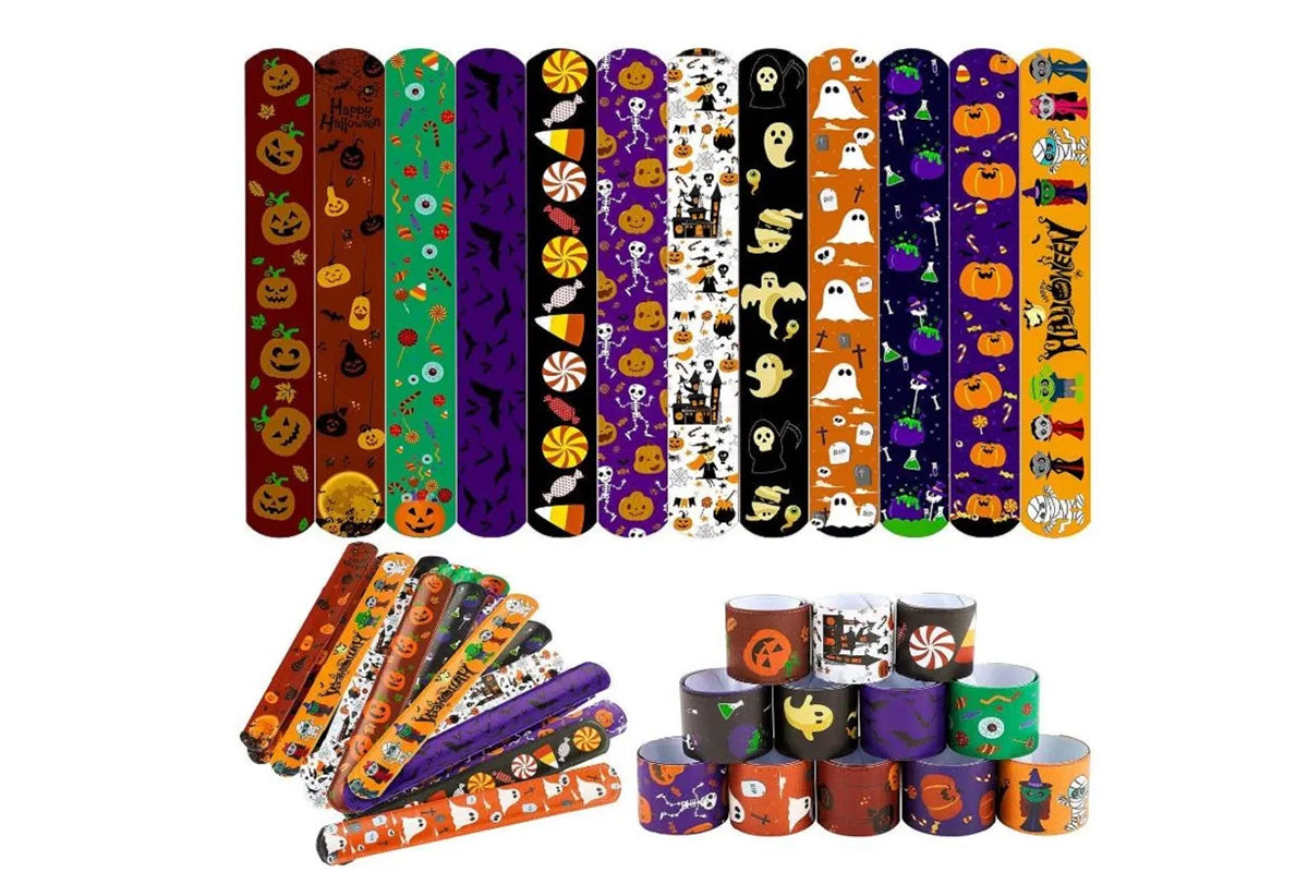 100Pcs Slap Bracelets Party Bracelet Gifts Birthday Decorations for School Holiday