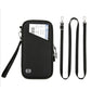 Passport Holder Family RFID Travel Document Organizer With Zipper-Black