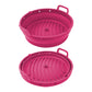 Reusable Foldable Round Silicone Air Fryer Baking Tray with Handles