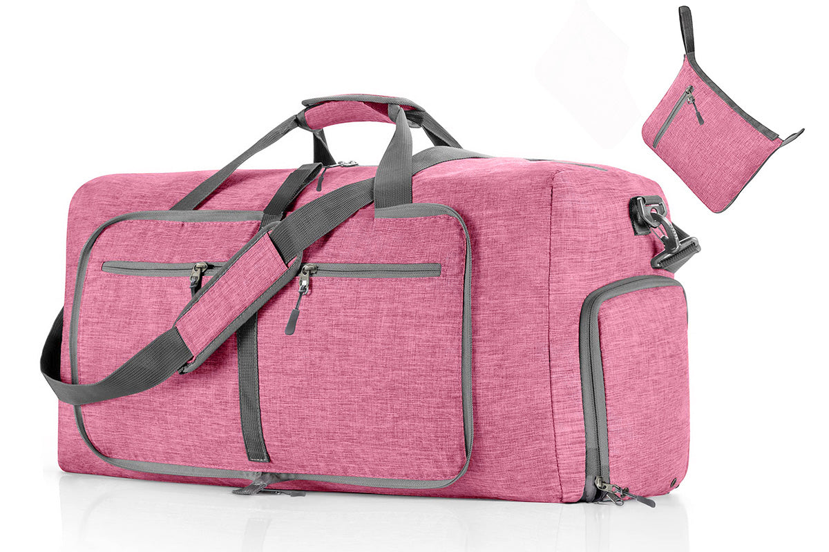 Large Foldable Travel Duffel Bag Carry On Shoulder Duffle Bag With Shoe Compartment