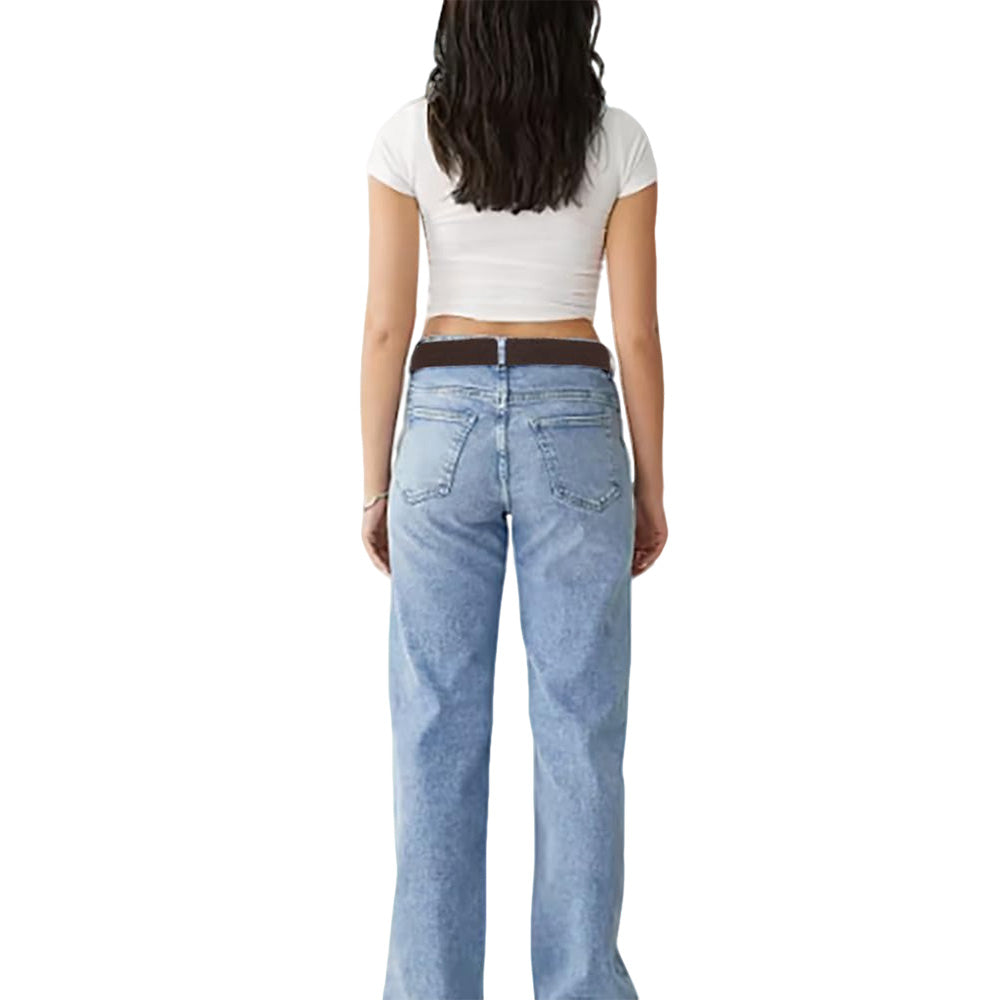 2Pcs Women Adjustable Stretch Belt Invisible Elastic Waistband for Pants Jeans Dresses