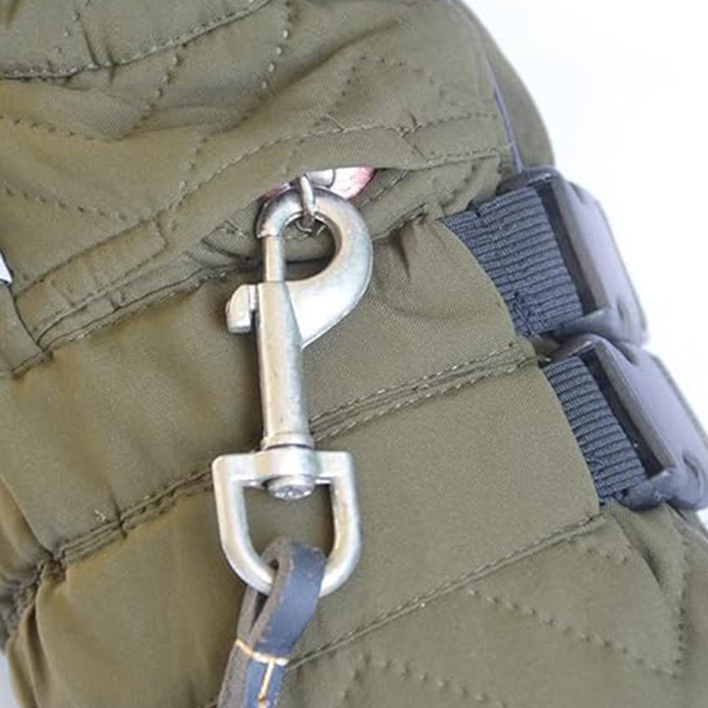 Dog Coat 4 Legs Covered Windproof Waterproof Dog Winter Jacket-Green