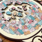 135 Pieces Colored Cat Shaped Wooden Jigsaw Puzzle With Stand For Cat Lovers