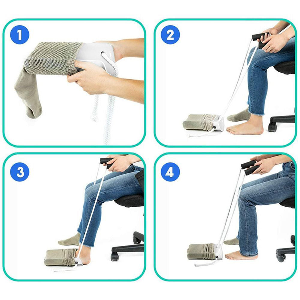No Bending Sock Aid Easy On and Off Wearing Slider Pulling Assist Device