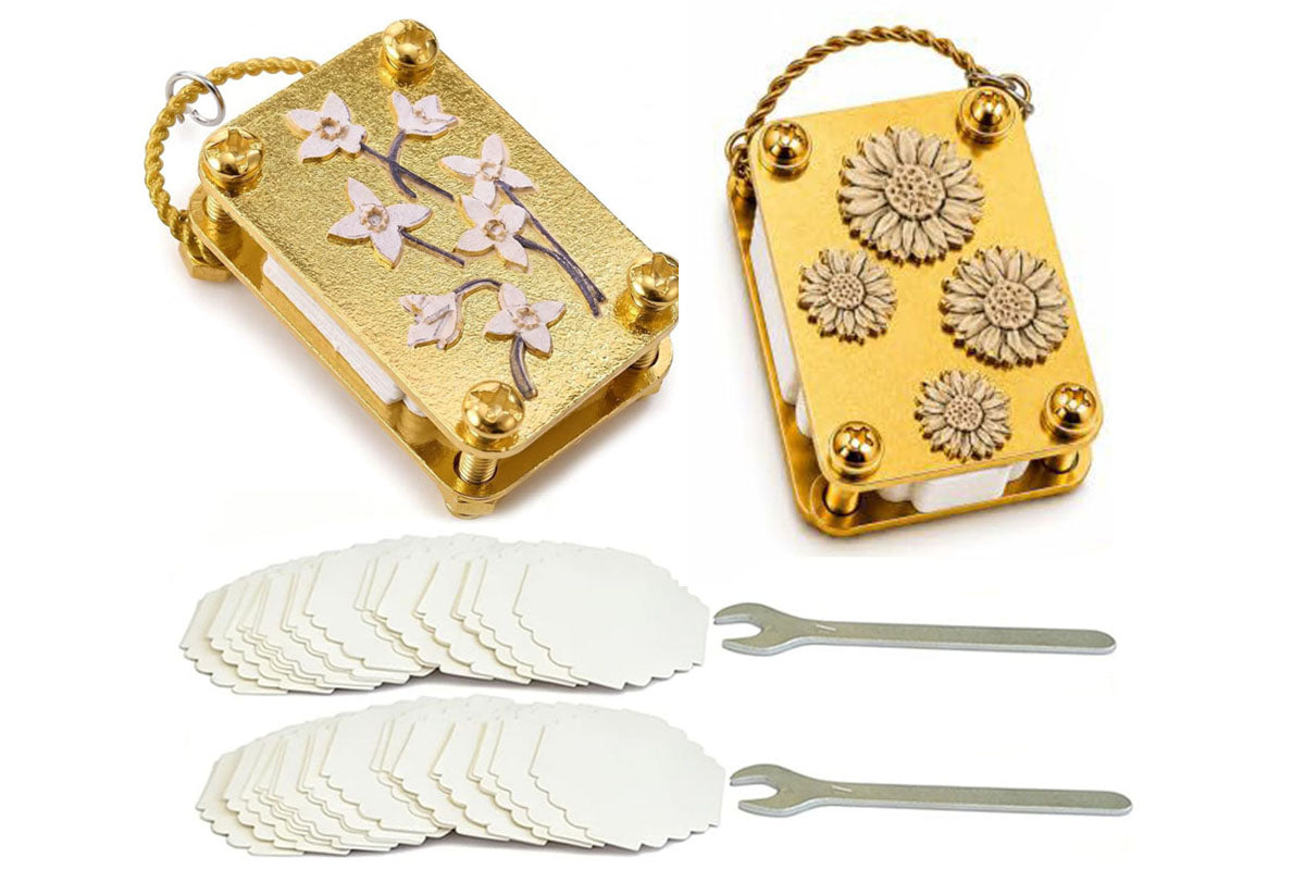 2Pcs Mini Flower Press Portable DIY Plant Dry Flower Pressing Machine with 20 Paper Sheets