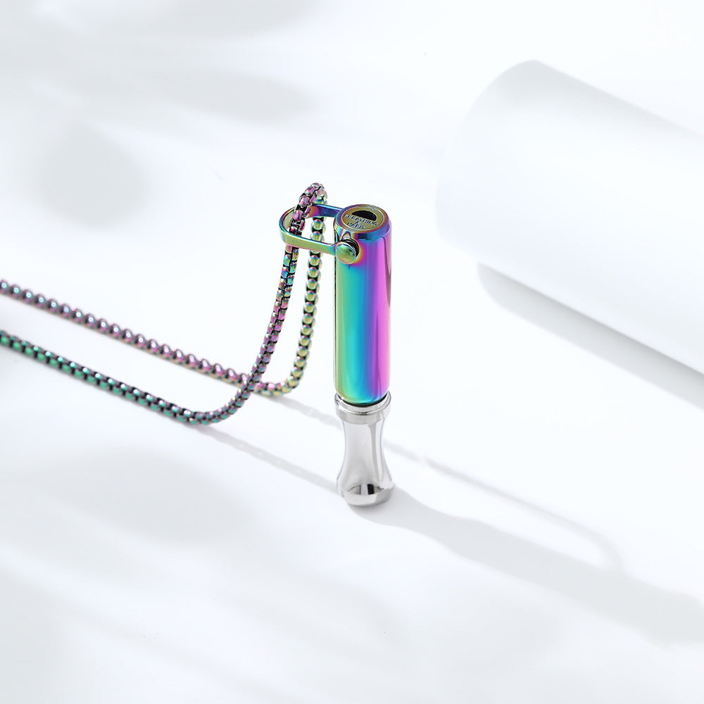 Breathlace Necklace Stainless Steel Quit Smoking Anti-Vaping Breathing Pendant Necklace