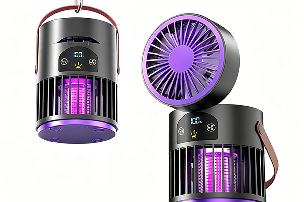 2-in-1 Fan Mosquito Killer Lamp Purple Light Trap Electric Zapper