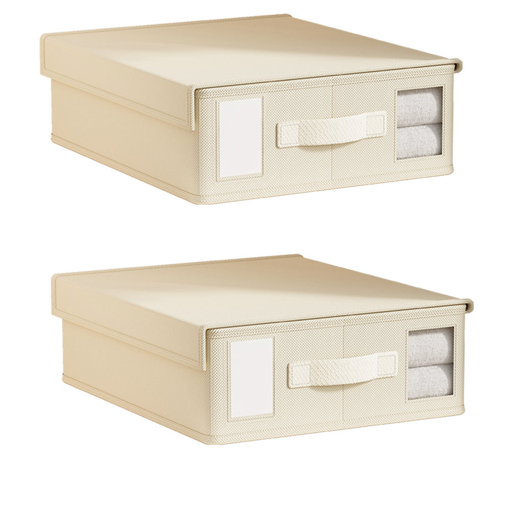 2Pcs 38x32x12CM Non-woven Foldable Bedding Storage Cubes Bag
