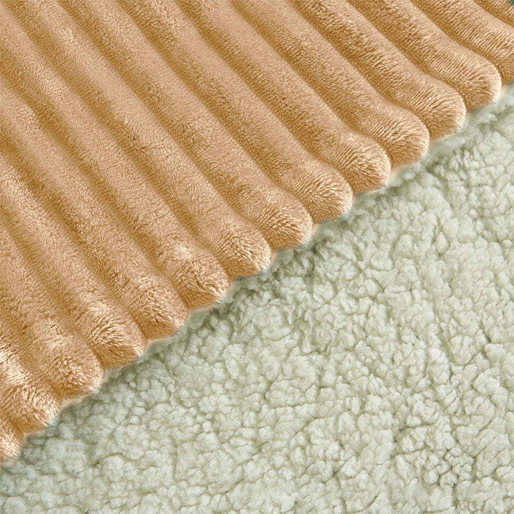 Reversible Faux Plush Blanket