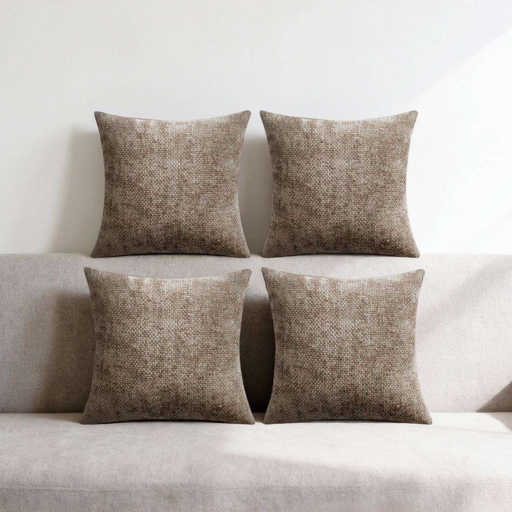2X2 Pack Chenille Knit Throw Pillow Covers for Couch Bed