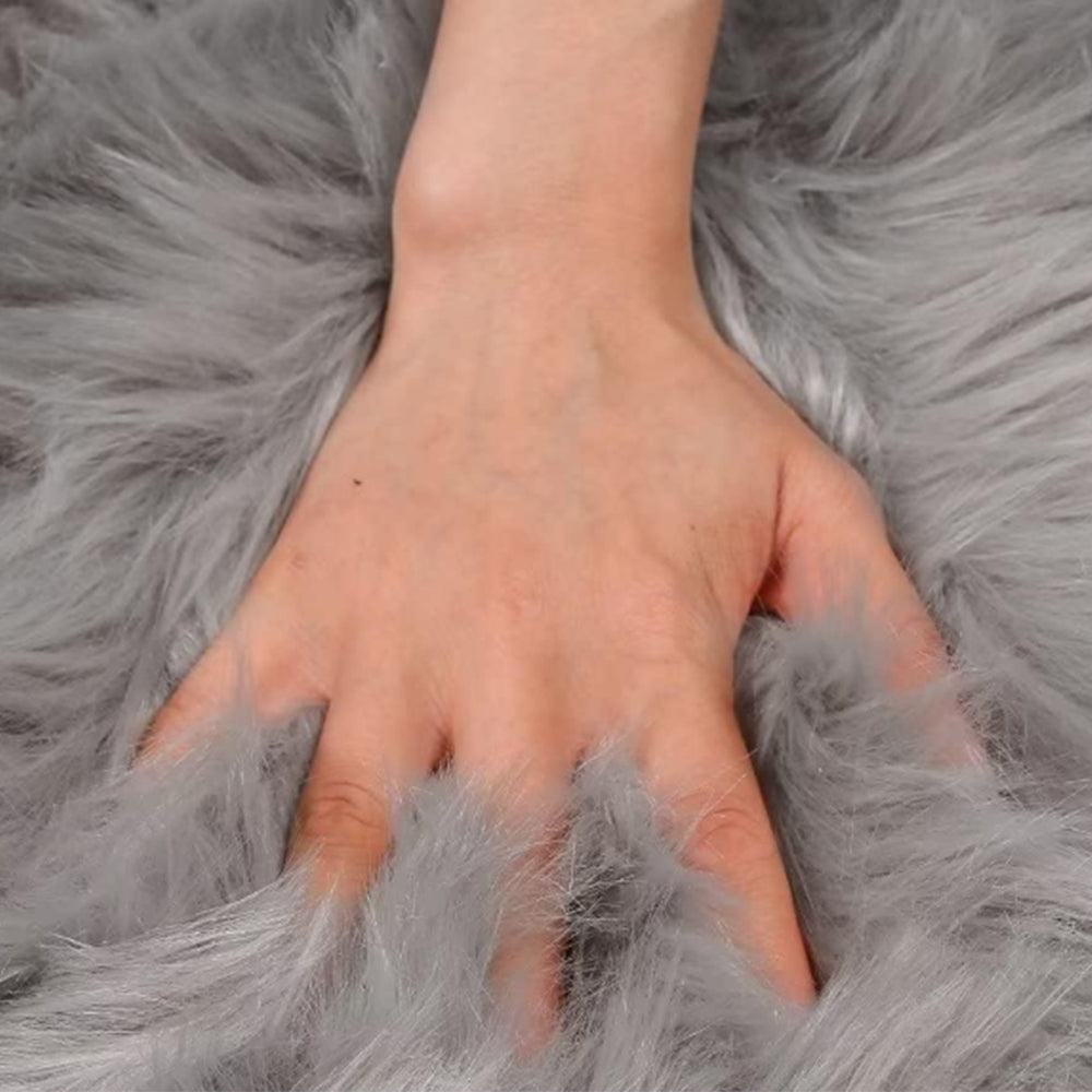 Faux Sheepskin Fluffy Rugs Chair Seat Covers