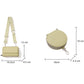 PU Leather Wide Strap Crossbody Bag with Coin Pouch for Women