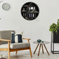 Wooden Shelf Halloween Crystal Display Shelf Decor-Round Moon