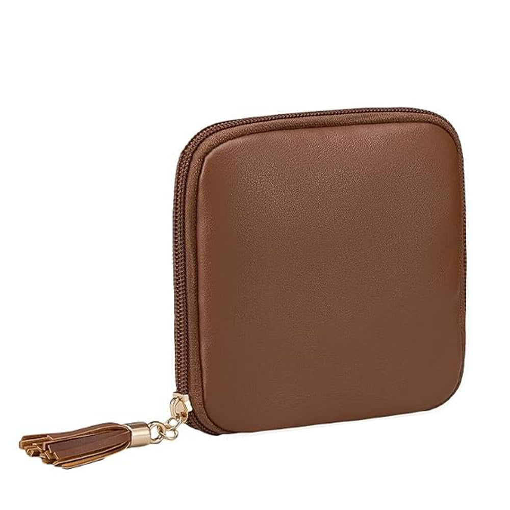 PU Multi Compartment Travel Jewelry Organizer Bag with Velvet Lining