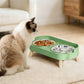 Elevated Double Stainless Steel Pet Food and Water Bowl Set