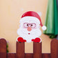 Christmas Fence Peeker Decoration Metal Xmas Outdoor Garden Fence Sign