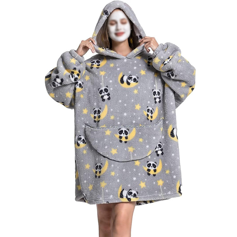 Hooded Blanket Hoodie Ultra Plush Comfy Sweatshirt Fleece-Style 3