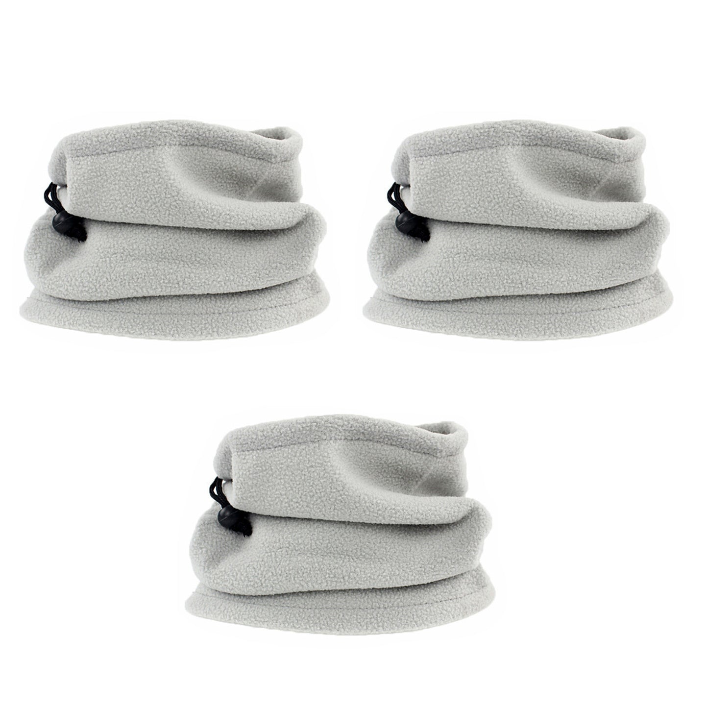 3Pcs Unisex Polar Fleece Neck Warmer 3 In 1 Multifunctional Scarf