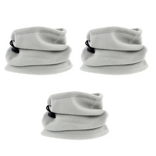 3Pcs Unisex Polar Fleece Neck Warmer 3 In 1 Multifunctional Scarf