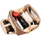 Large Capacity PU Leather Water-Resistant Checkered Cosmetic Bag Travel Makeup Bag