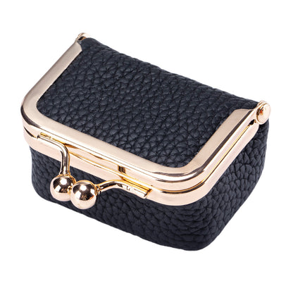 Mini Leather Jewelry Box Coin Purse Jewelry Case With Kiss Lock