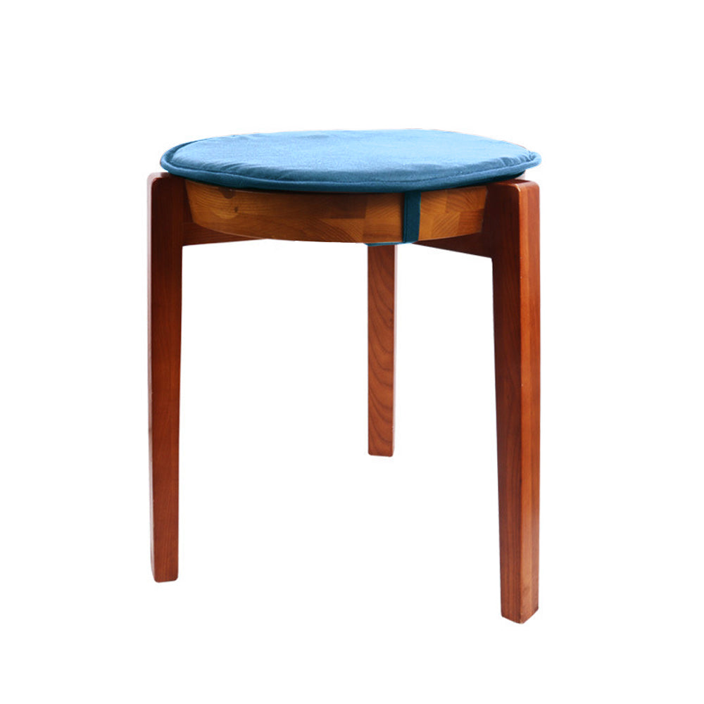 4Pcs Round Dining Chair Seat Cushion-Beige, Yellow, Grey, Blue