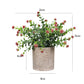 3Pcs Mini Potted Artificial Plastic Green Plants-Round leaf potted plant