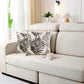 2Pcs 45x45cm Palm Leaf Floral Print Single-Sided Pillow Cover for Sofa Pillow