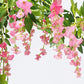 4Pcs Artificial Silk Wisteria Vine Hanging Garland 1.8 m for Home and Garden Decoration