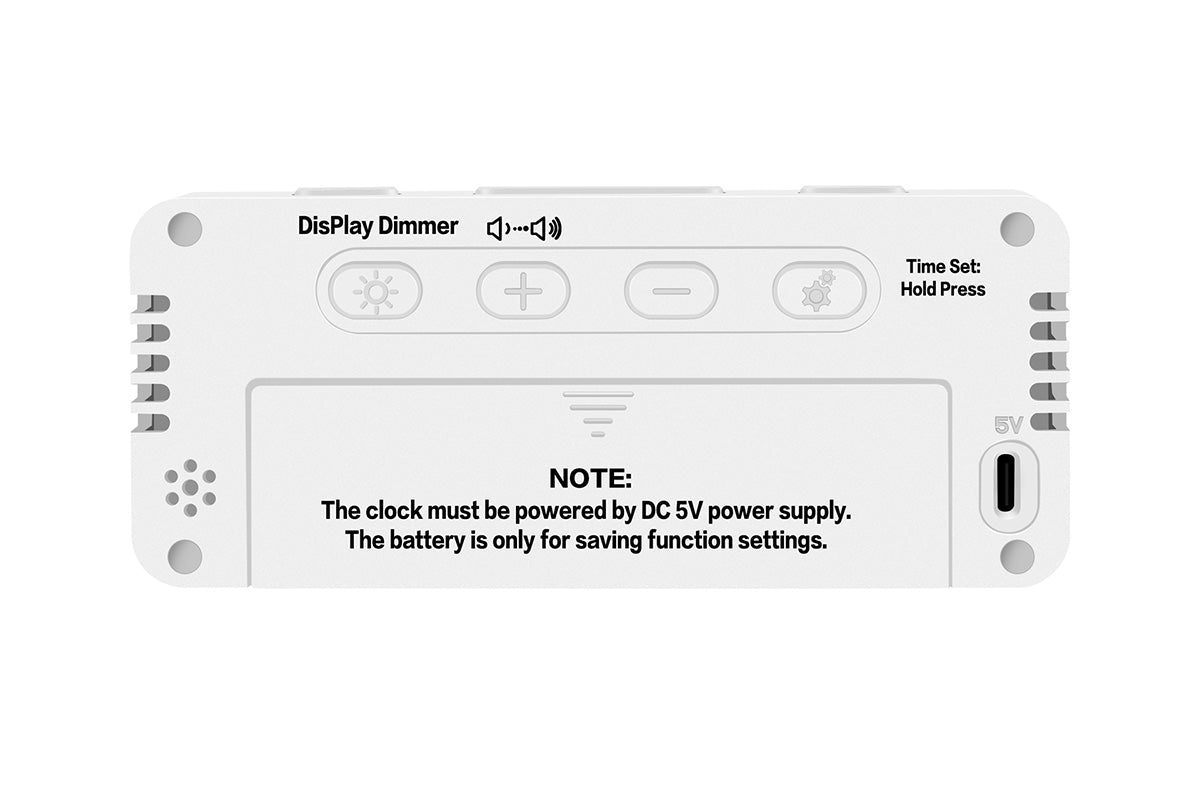 Small Digital Alarm Clock with 6 Dimmers and 5 Alarm Volumes for Bedrooms