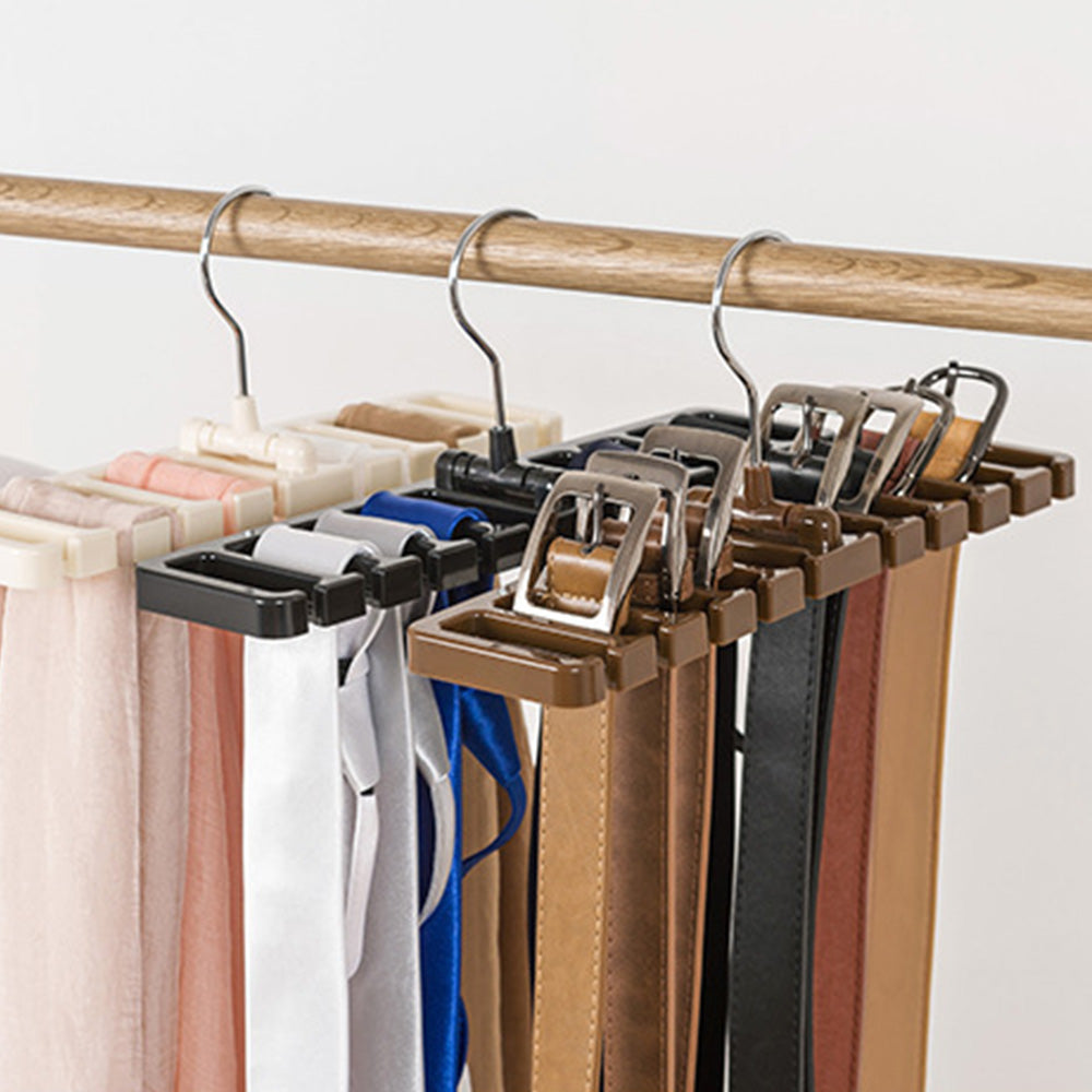 2Pcs Belt and Tie Hanger for Closet Organizer with 20 Hooks