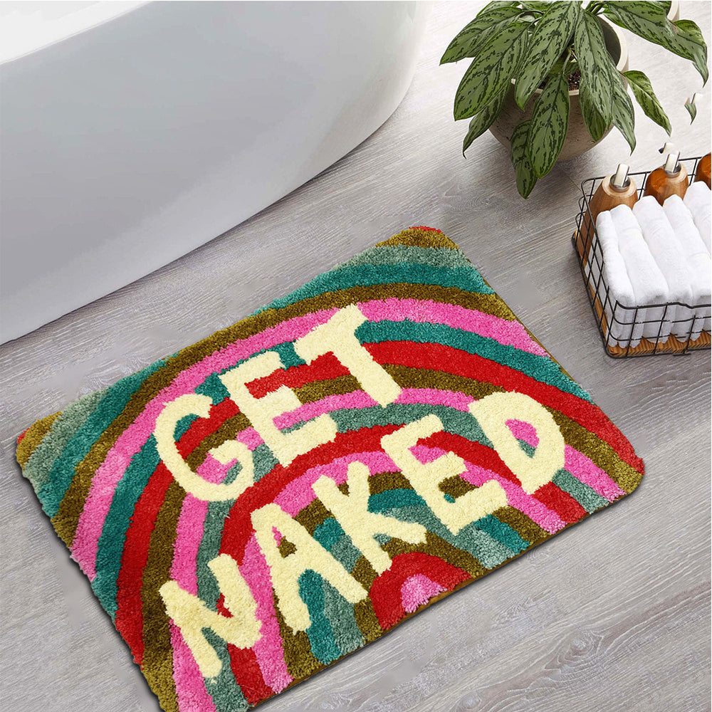 Anti-Slip Bathroom Doormat with Letters