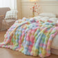 Bubble Tie Dye Throw Blanket Soft Cozy Microfiber Lightweight Warm for Couch-Multicolour