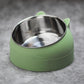 400ml Stainless Steel Tilted Pet Bowl Non-Slip Raised Feeder for Cats and Dogs