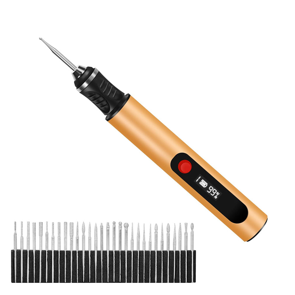 Electric Engraving Pen with 30 Bits 3-Speed Adjust Engraving Pen for Metal Wood Glass