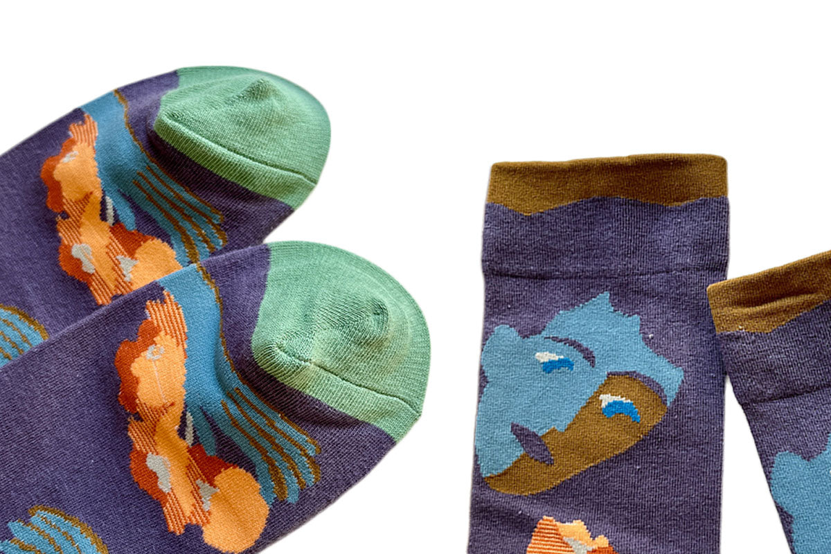 4 Pairs Women Novelty Crew Socks