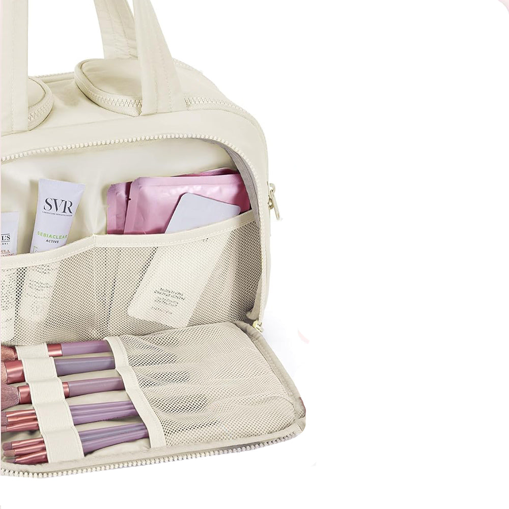 30x18.5x21CM Travel Toiletry Bag Wide-Open Makeup Storage Bag