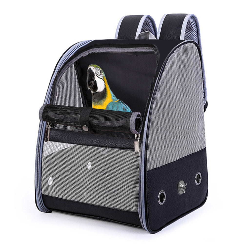 Pet Bird Carrier Backpack with Standing Perch