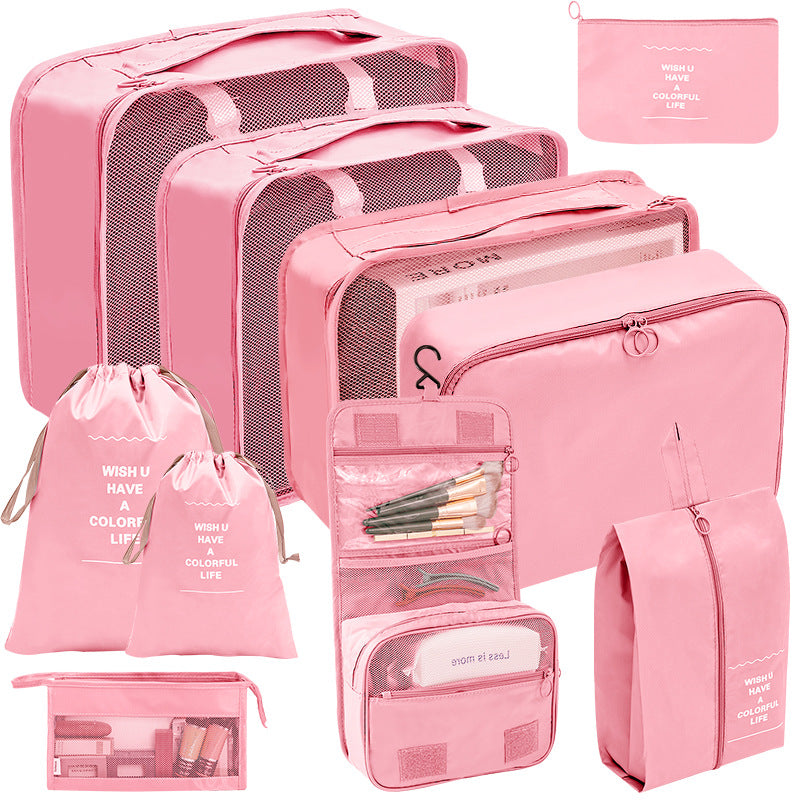 10Pcs Packing Cubes Travel Luggage Storage Bag
