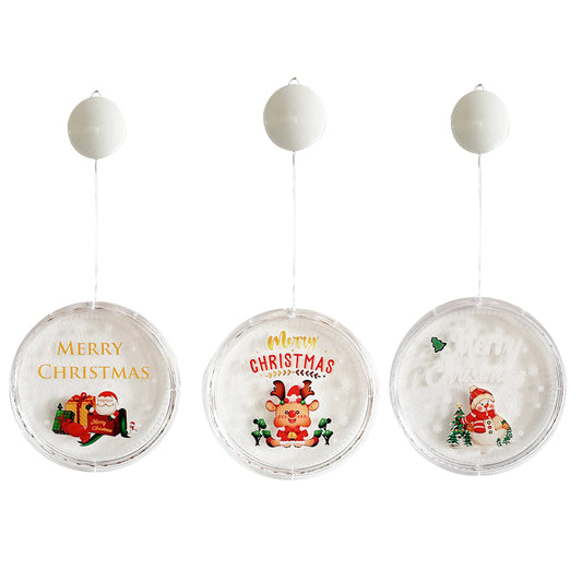 3Pcs Christmas LED Window Home Hanging Lamps-Style 2