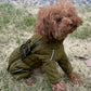 Dog Coat 4 Legs Covered Windproof Waterproof Dog Winter Jacket-Green