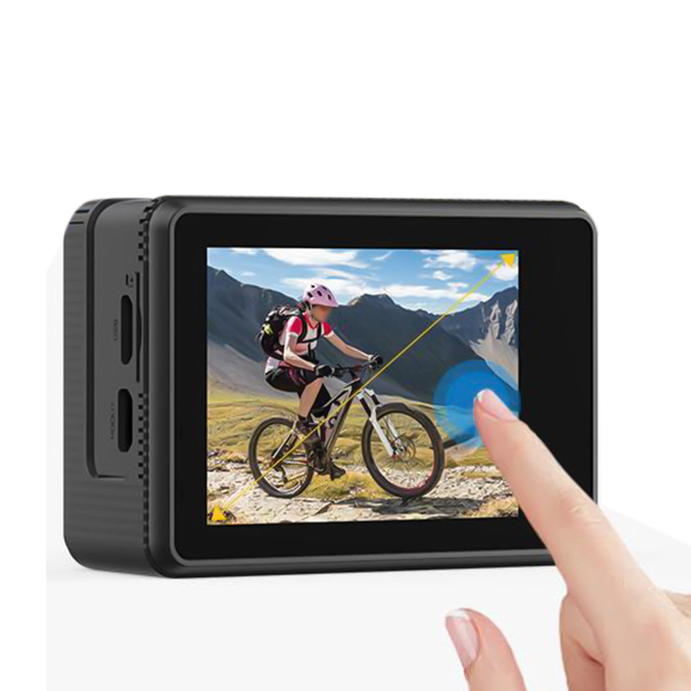 5K 6K 8K 30FPS Action Camera with Waterproof Case Dual Screens and EIS Stabilization
