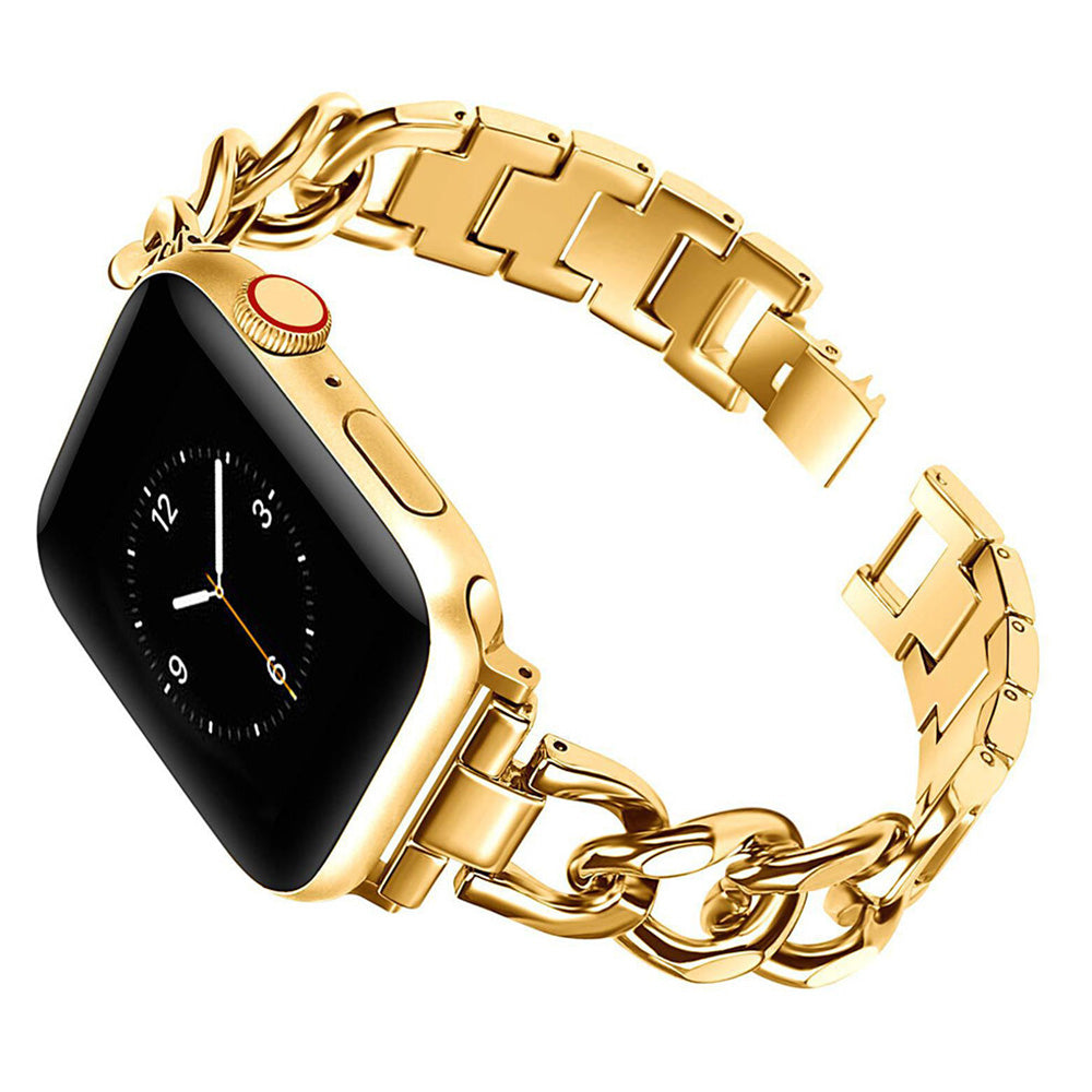 Metal Strap Band for Apple Watch Series 8 7 6 5 4 3 2 1 49mm 46mm 45mm 44mm 42mm-Gold