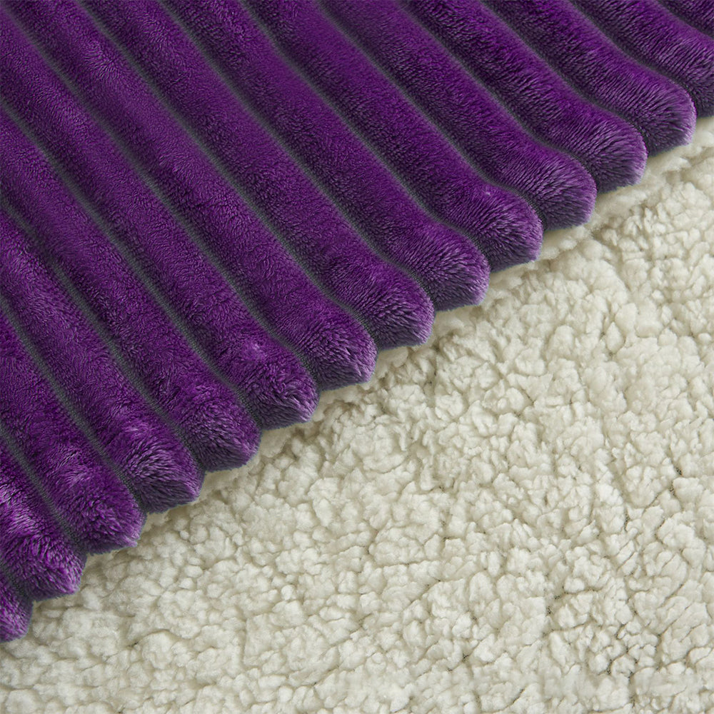 Reversible Faux Plush Blanket