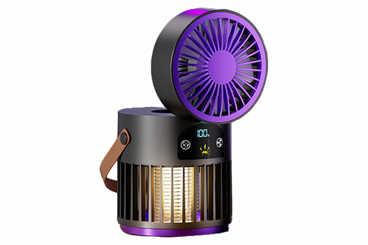 2-in-1 Fan Mosquito Killer Lamp Purple Light Trap Electric Zapper